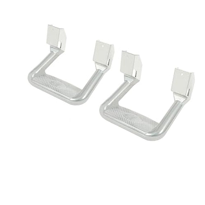 Pair Aluminum Side Step Compatible with Chevy Chevrolet GMC Ford Dodge Toyota Nissan Jeep Isuzu Mitsubishi Mazda Pickups & Trucks 2PCs Polishing Silvery (2 Count)