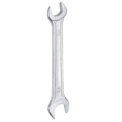 Double Open End Wrench 11mm x 13mm Metric 15 Degree Offset Angle Small Flat Head Wrench Galvanizing Open Ended Spanner for Automotive Repair Furniture Assembly