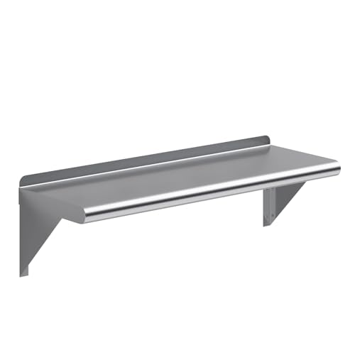 10 in. x 30 in. Stainless Steel Wall Mount Shelf