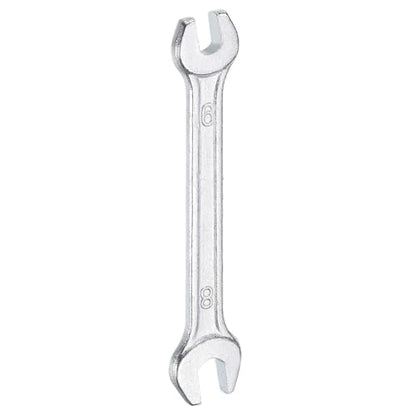 Double Open End Wrench 6mm x 8mm Metric 15 Degree Offset Angle Small Flat Head Wrench Galvanizing Open Ended Spanner for Automotive Repair Furniture Assembly