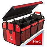Convertible Large 3 Compartment SUV Trunk Organizer