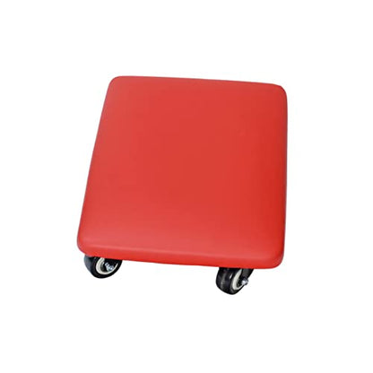 Roller Seat 360 Degree Rotating Low Stool with Wheel Chair PU Leather Universal Swivel Wheels Stool for Home Office Fitness and Garage