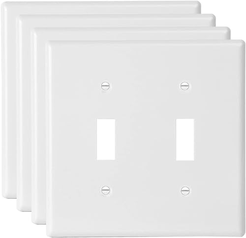 Toggle Light Switch Wall Plate Cover Double Switch Plate 2 (4 Count)