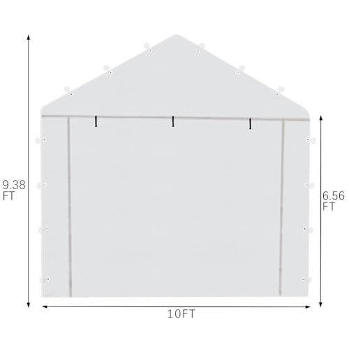 10 * 20 FT Carport Replacement Sidewall kit Panel Set of 4 (4 Count)