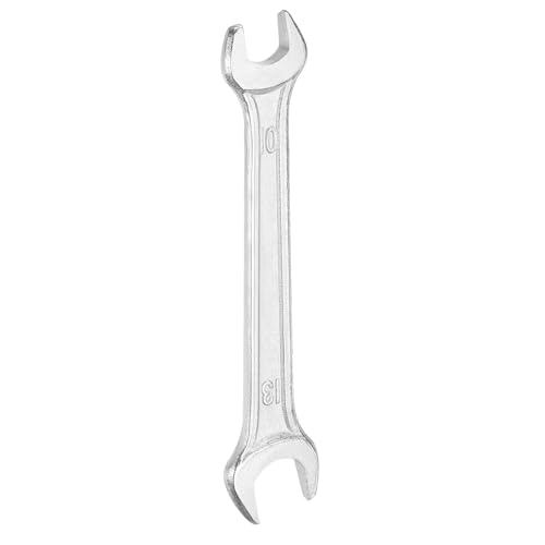 Double Open End Wrench 10mm x 13mm Metric 15 Degree Offset Angle Small Flat Head Wrench Galvanizing Open Ended Spanner for Automotive Repair Furniture Assembly