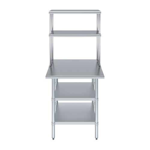 Stainless Steel Work Table with 2 Shelves