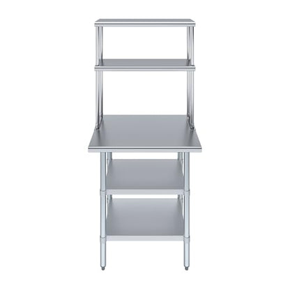 Stainless Steel Work Table with 2 Shelves