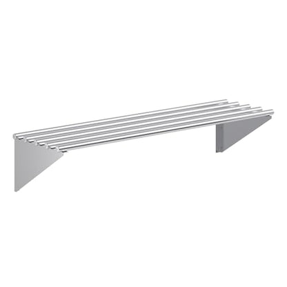 14 in. x 48 in. NSF Stainless Steel Tubular Wall Shelf