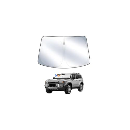 Windshield Sun Shade for Toyota Land Cruiser Prado 250 2024 2025 Front Window Sun Shade Foldable Sun Shield Sun Visor Cover Block Heat and Sun Protection
