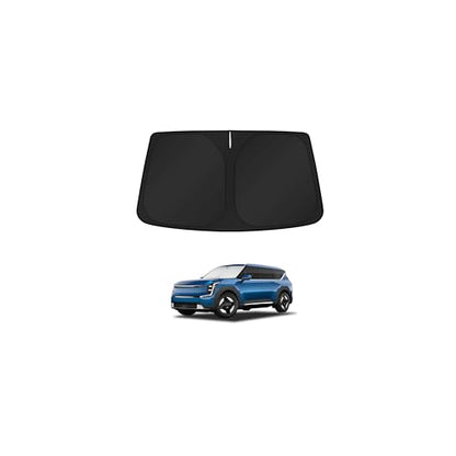 Windshield Sun Shade for Kia EV9 2024 2025 2026 Window Accessories Shade Sun Visor Cover Foldable Block UV Rays