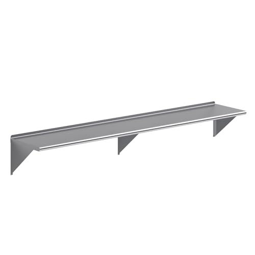 18 in. x 96 in. Stainless Steel Wall Mount Shelf