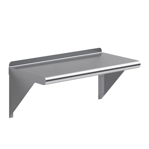12 in. x 24 in. Stainless Steel Wall Mount Shelf
