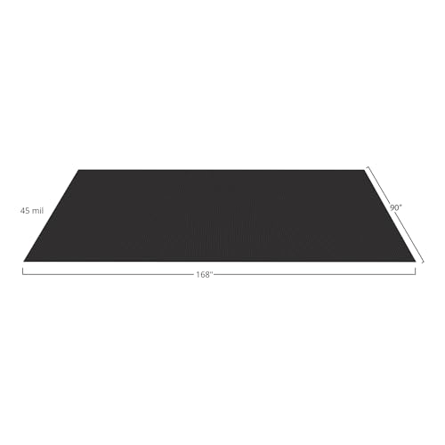 Lite Diamond Tread Pattern Midnight Black Vinyl Rollout Garage Flooring Protector Mat for The Garage and Beyond