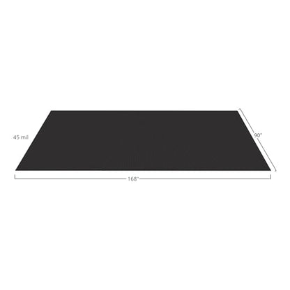 Lite Diamond Tread Pattern Midnight Black Vinyl Rollout Garage Flooring Protector Mat for The Garage and Beyond