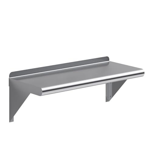 10 in. x 24 in. Stainless Steel Wall Mount Shelf