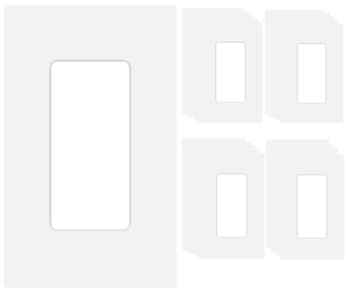 20 Pack 1 Gang Screwless Decorator Wall Plate Cover Switch Outlet Electrical Faceplate for Light Switche (20 Count)