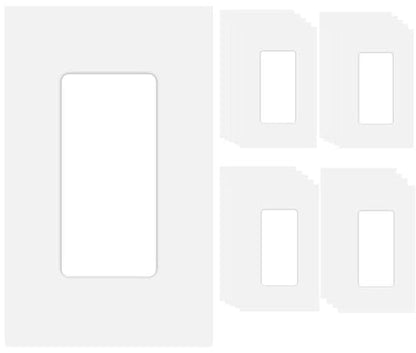 20 Pack 1 Gang Screwless Decorator Wall Plate Cover Switch Outlet Electrical Faceplate for Light Switche (20 Count)