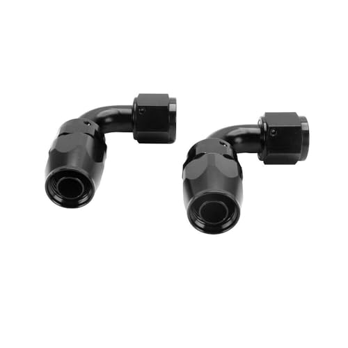 Swivel 12AN Fitting 90 Degree For CPE Braided Hose End Black 2Pcs (2 Count)
