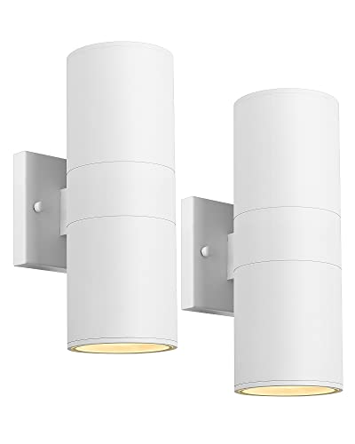 Cylinder Outdoor Wall Sconce Lights (2 Count)
