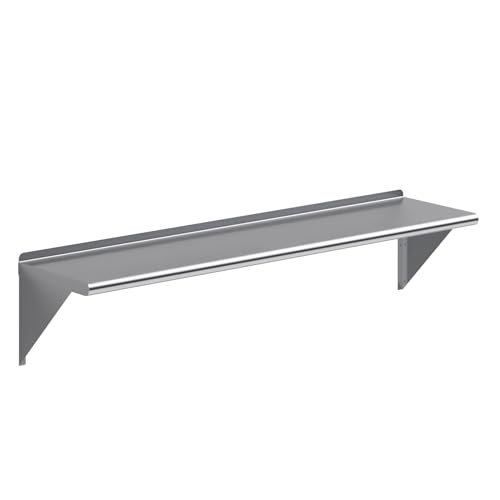60" Long X 14" Deep Stainless Steel Wall Shelf