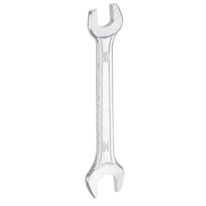 Double Open End Wrench 10mm x 14mm Metric 15 Degree Offset Angle Small Flat Head Wrench Galvanizing Open Ended Spanner for Automotive Repair Furniture Assembly