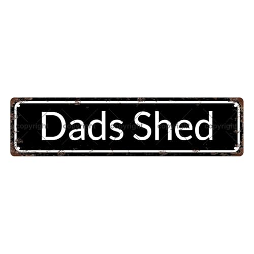 DAD'S SHED SPACE Metal Tin Street Sign Bar Cafe Garage Cave Home Room Wall Bathroom Farmhouse Garden Porch Patio Decor