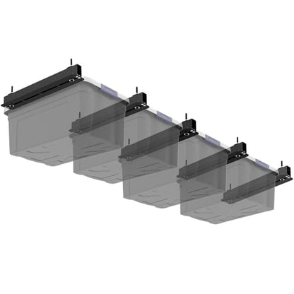 5 Pack Overhead Storage Bin Rack Heavy Duty Rack Ceiling Garage Storage (5 Count)