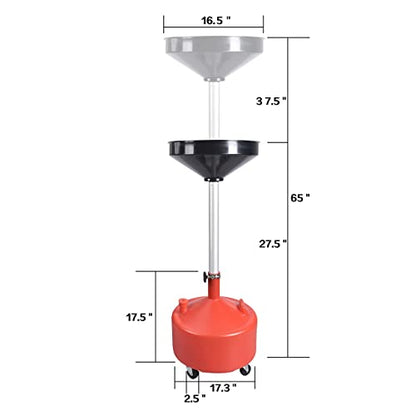 8 Gallon Portable Upright Oil Drain