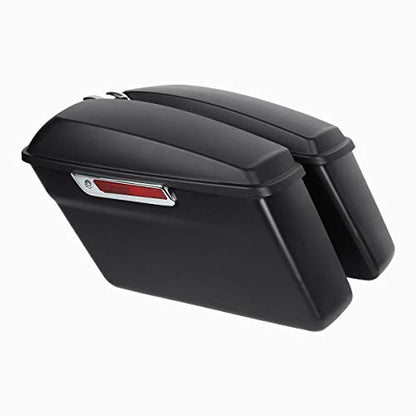 Matte Black Hard Saddlebags Fit for Harley Touring Road King Street Glide Electra Ultra 2014 (2 Count)
