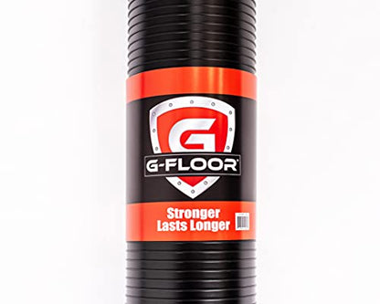 Garage Flooring 5' x 10' Midnight Black Ribbed Channel Vinyl Protector Mat