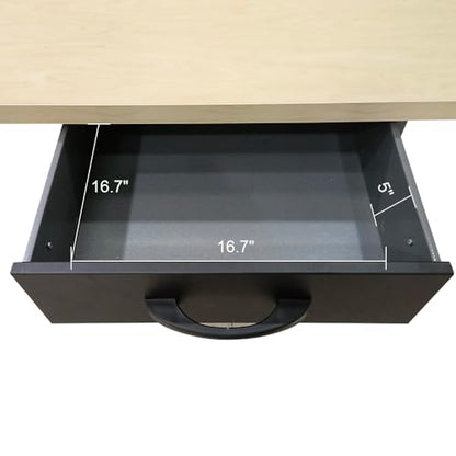 Garage Tool Storage Cabinet Workbench Desk with Wood Top