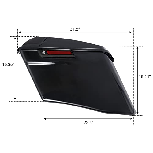Motorcycle 4" Stretched Saddlebags Fit For Harley Touring 2014 (2 Count)