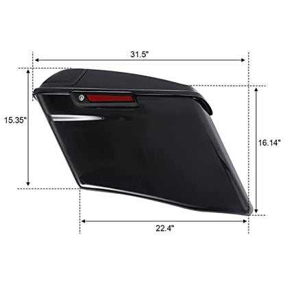Motorcycle 4" Stretched Saddlebags Fit For Harley Touring 2014 (2 Count)