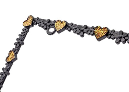 3D Shining Daisy Heart License Plate Frame from Pure Zinc Alloy Metal Perfect Plate Holder