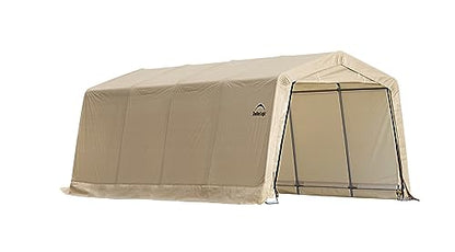 10' x 20' x 8' Peak Style Roof Instant Garage Carport Car Canopy with Steel Frame and Waterproof UV