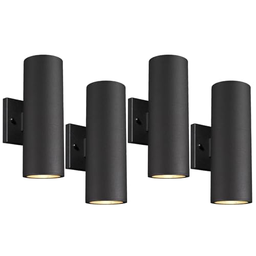 Cylinder Outdoor Wall Sconce Lights (4 Count)
