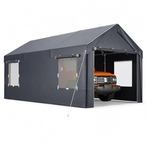 Carport 10' x 20' Heavy Duty Carport with Roll
