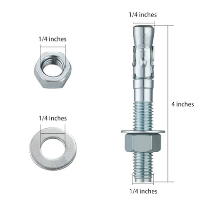 1 4x4" 100Pcs Inch Standard Fasteners for Heavy (100 Count)