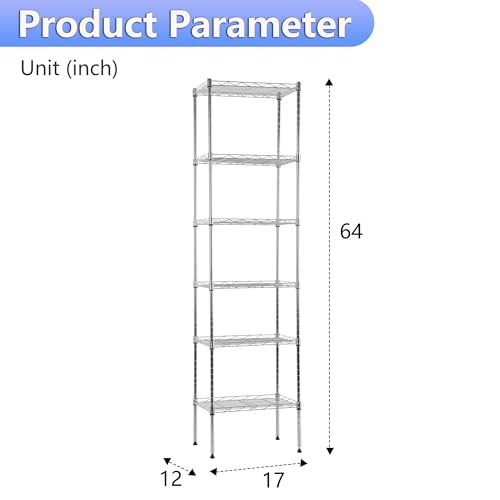 6 Tier Wire Storage Shelves