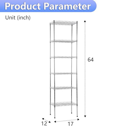 6 Tier Wire Storage Shelves