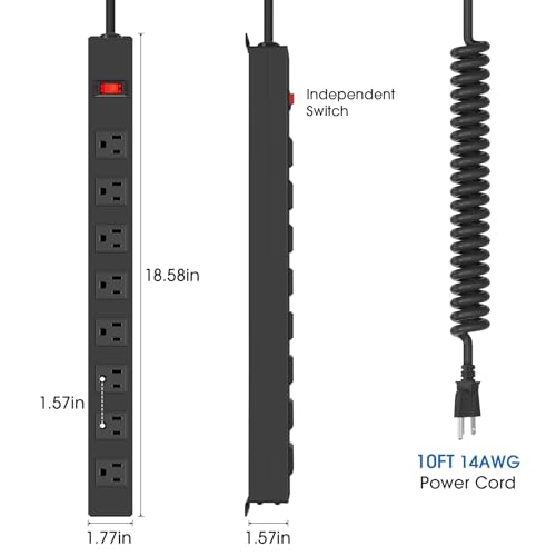 Heavy Duty Power Strip (2 Count)