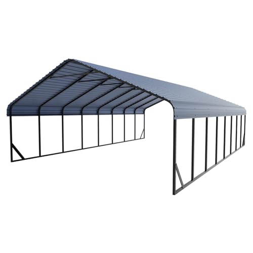 20x40 FT Heavy Duty Metal Carport with Galvanized Steel Roof & Frame