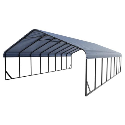 20x40 FT Heavy Duty Metal Carport with Galvanized Steel Roof & Frame