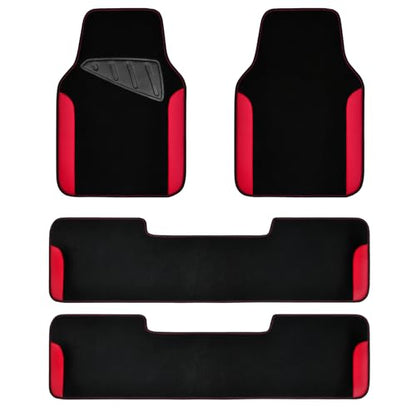 Waterproof Universal Faux Leather 3Row Car Floor Mats