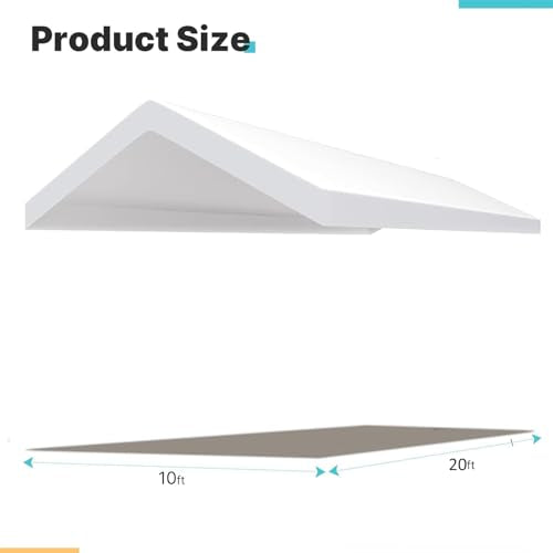 Carport Replacement Canopy Cover for Car Tent Top Garage Shelter Cover Tarp with Ball Bungees