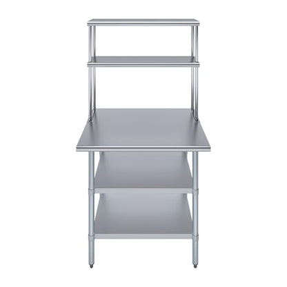 Stainless Steel Work Table with 2 Shelves