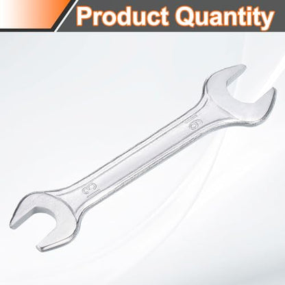 Double Open End Wrench 13mm x 16mm Metric 15 Degree Offset Angle Small Flat Head Wrench Galvanizing Open Ended Spanner for Automotive Repair Furniture Assembly