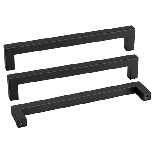 10 Pack 8-4/5 Inch Black Cabinet Handles Kitchen Drawer Pulls (10 Count)