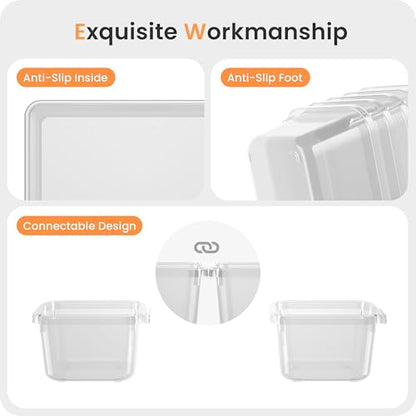 46PCS & 5Sizes Clear Drawer Organizer (46 Count)