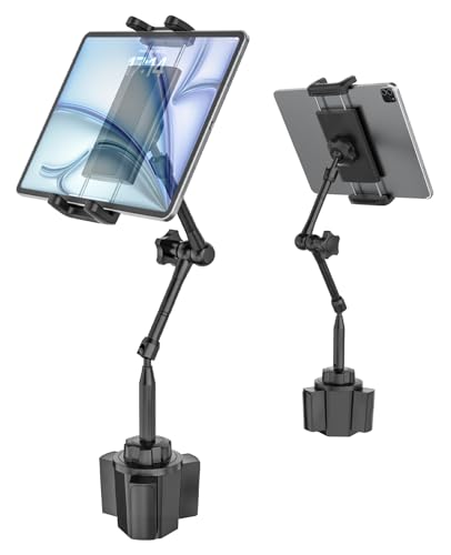 Heavy Duty Cup Holder Tablet Mount wiht Adjustment Metal Arm